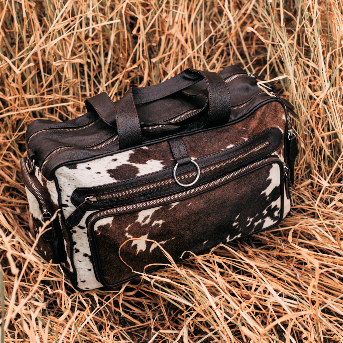 Cowhide best sale nappy bag