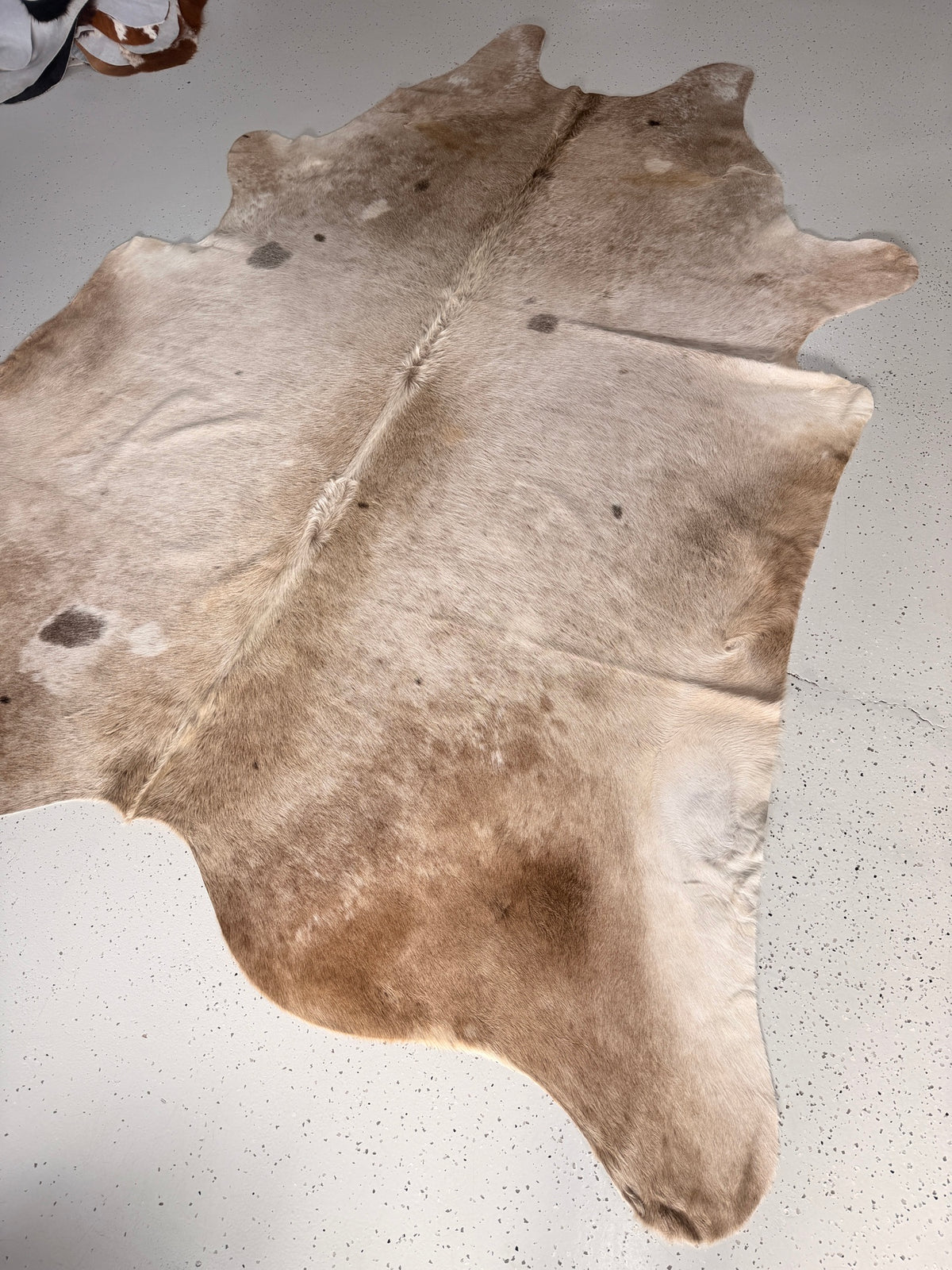 Beige Cowhide Rug, hide #011, 220 x 253cm