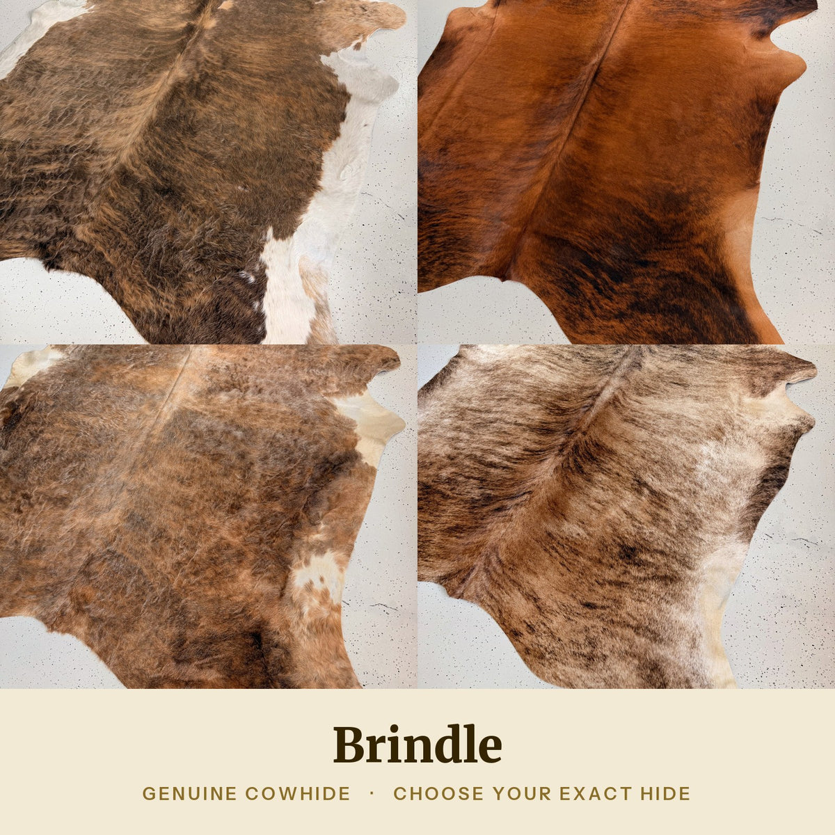 Brindle Cowhide Rug - choose your exact hide