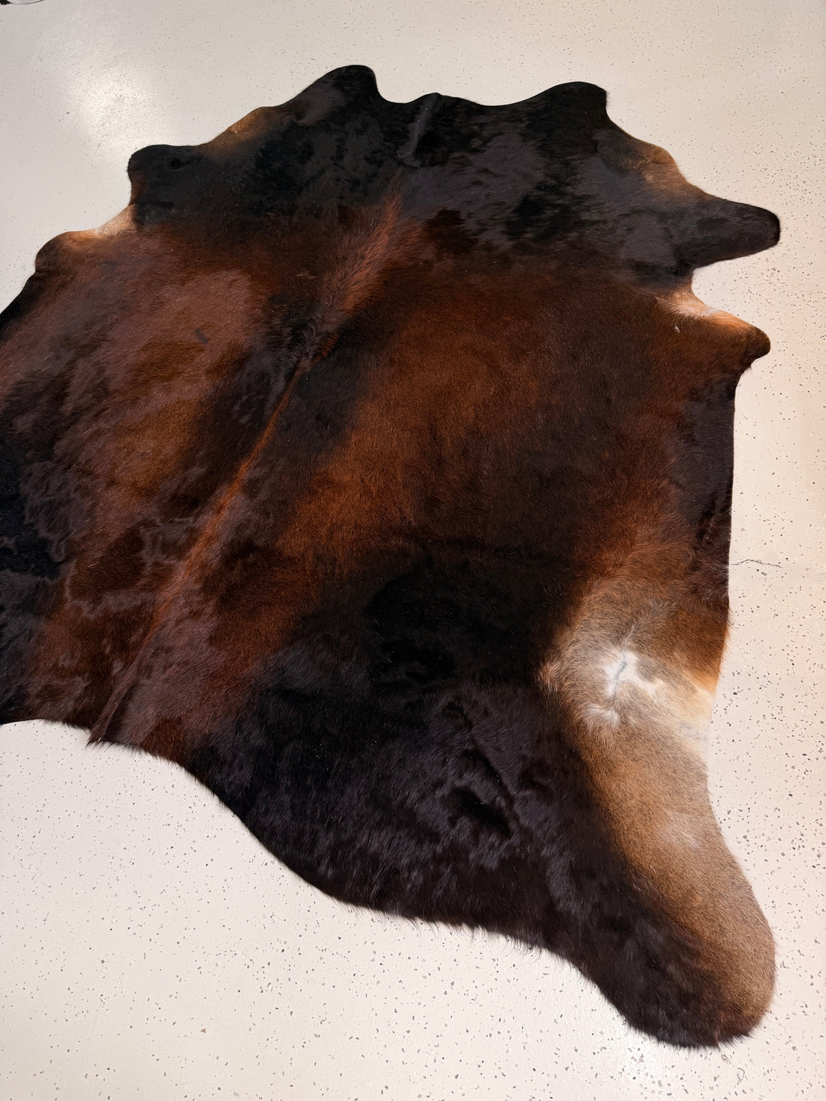 Brown Cowhide Rug, hide #022, 211 x 222cm