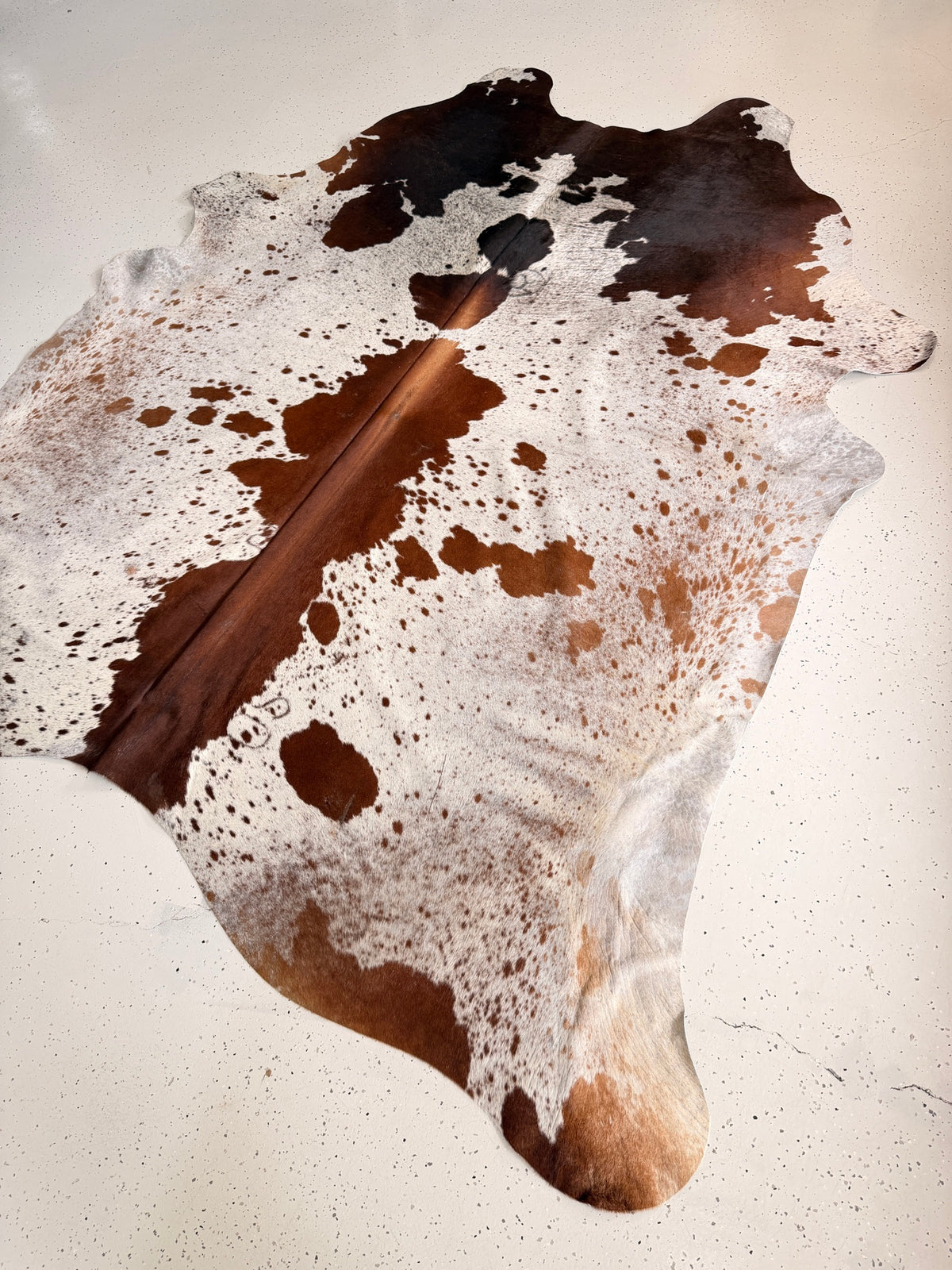 Reddish Brown Cowhide Rug, hide #343, 215 x 253cm