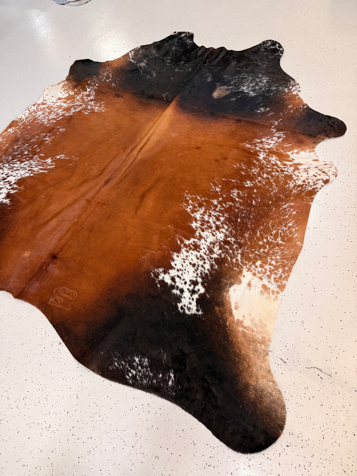 Reddish Brown Cowhide Rug, hide #362, 208 x 220cm