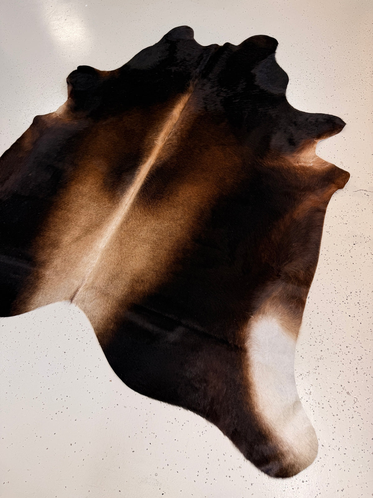 Reddish Brown Cowhide Rug, hide #41, 179 x 192cm