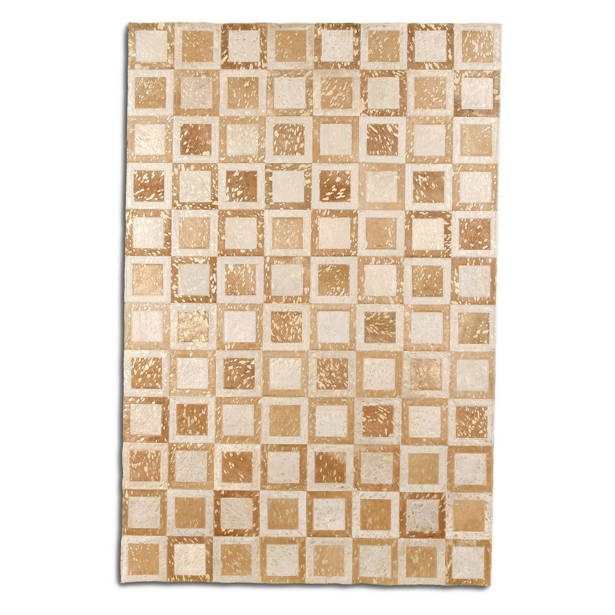 Designer Cowhide Rug - Gold Femi