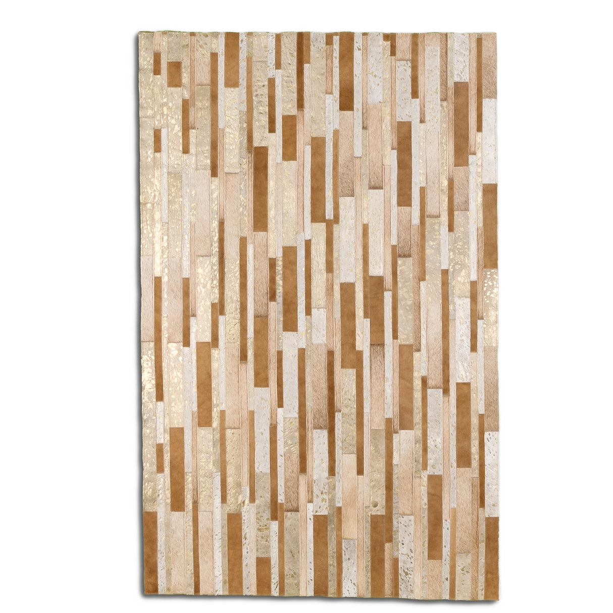 Designer Cowhide Rug - Gold Ziva