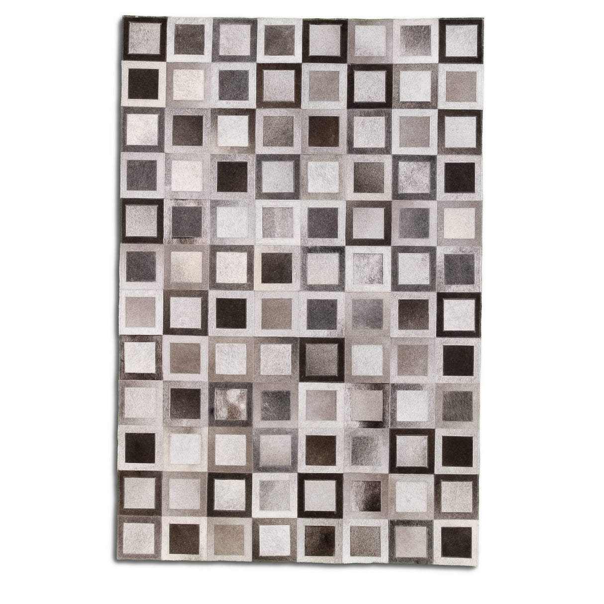 Designer Cowhide Rug - Grey Femi
