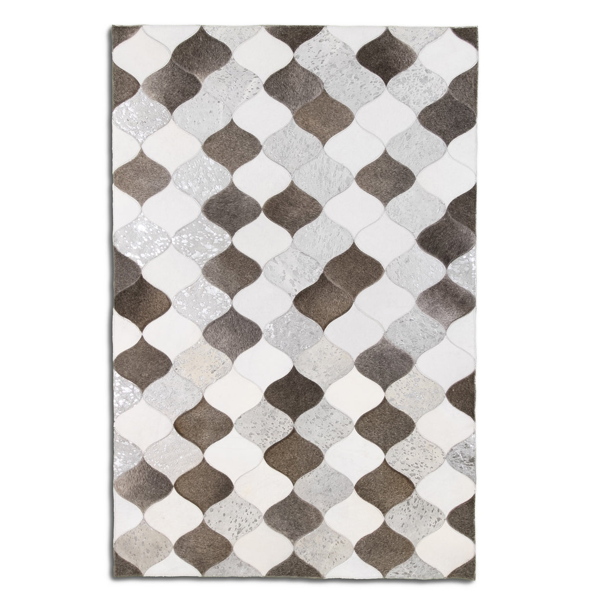 Designer Cowhide Rug - Grey Amara