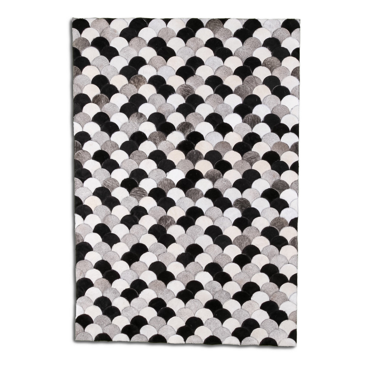 Designer Cowhide Rug - Black White Luna