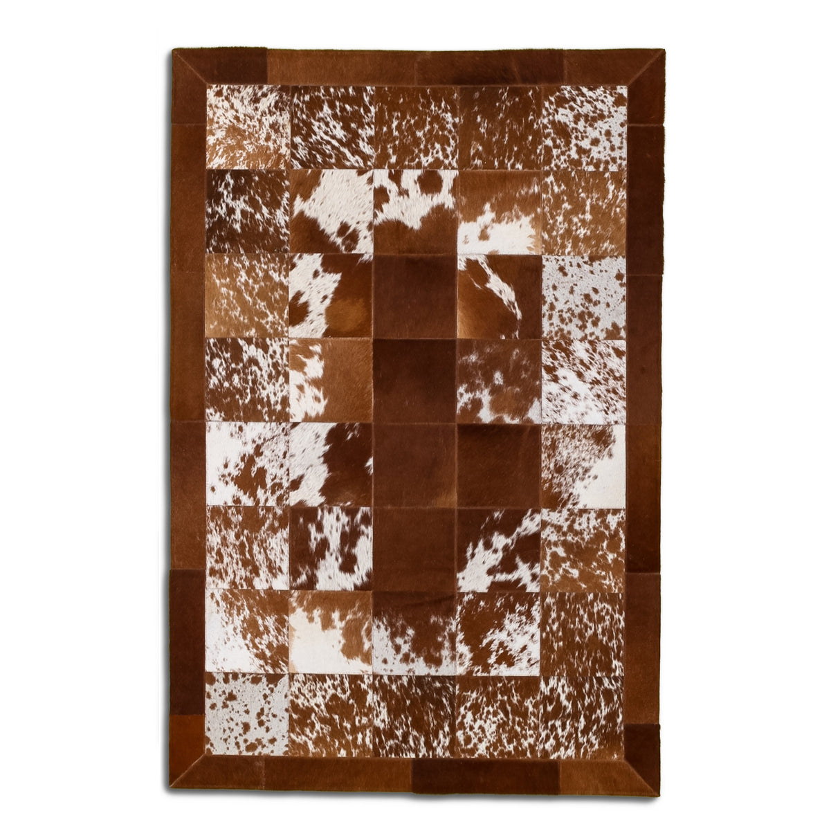 Designer Cowhide Rug - Brown Aurora
