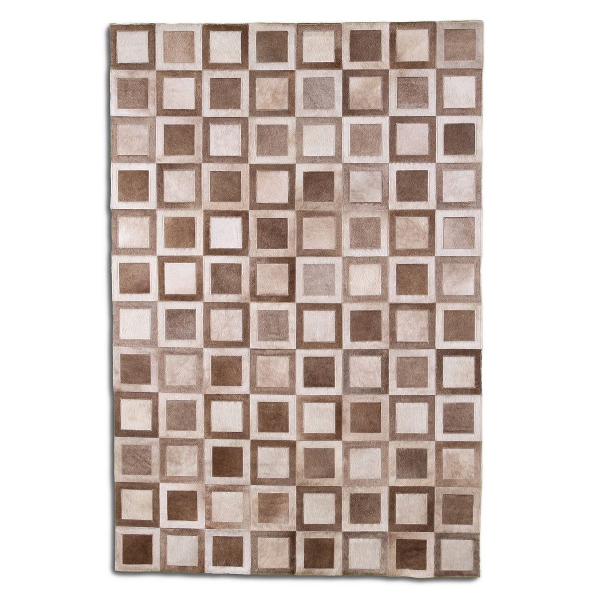 Designer Cowhide Rug - Bone Fami