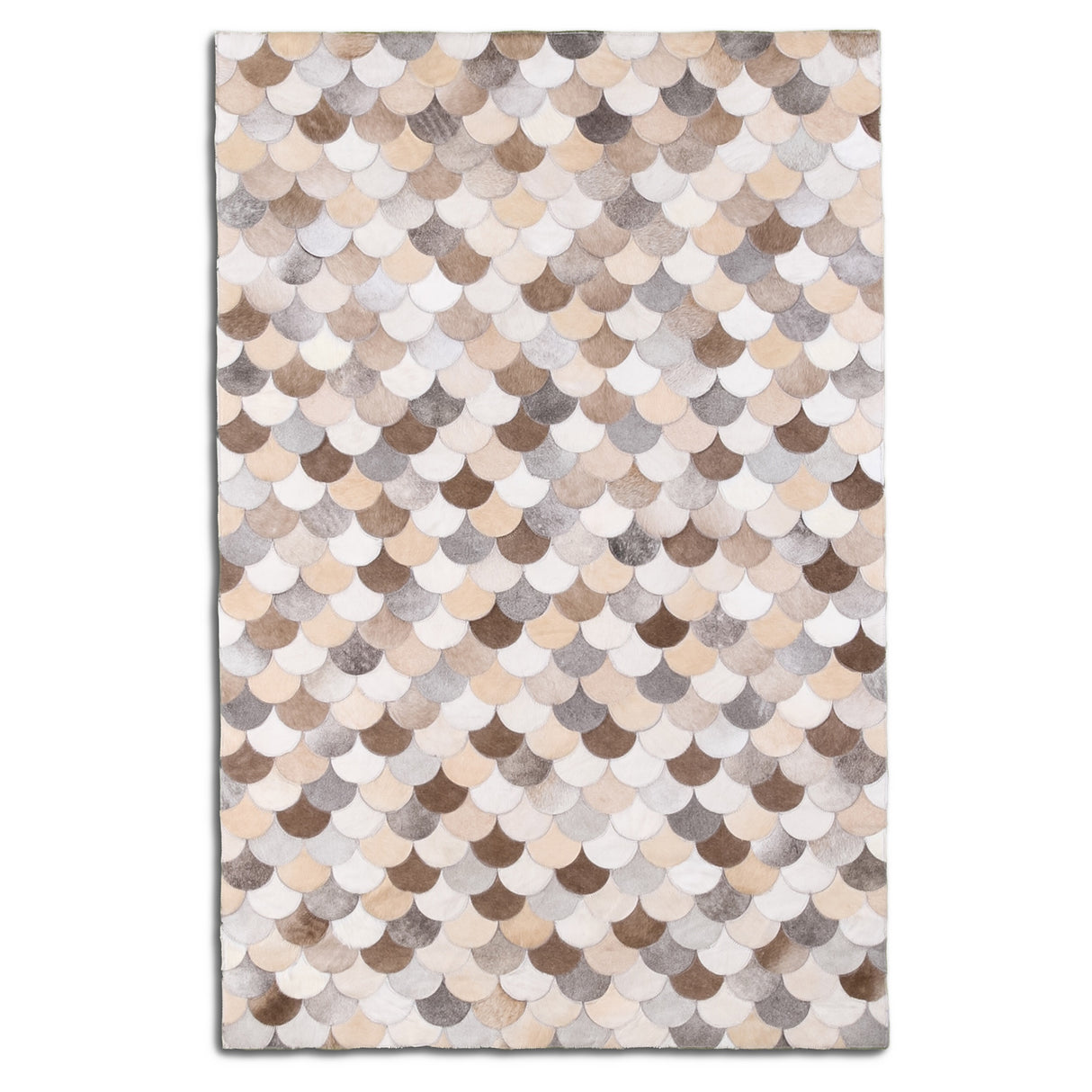 Designer Cowhide Rug - Grey Bone Luna