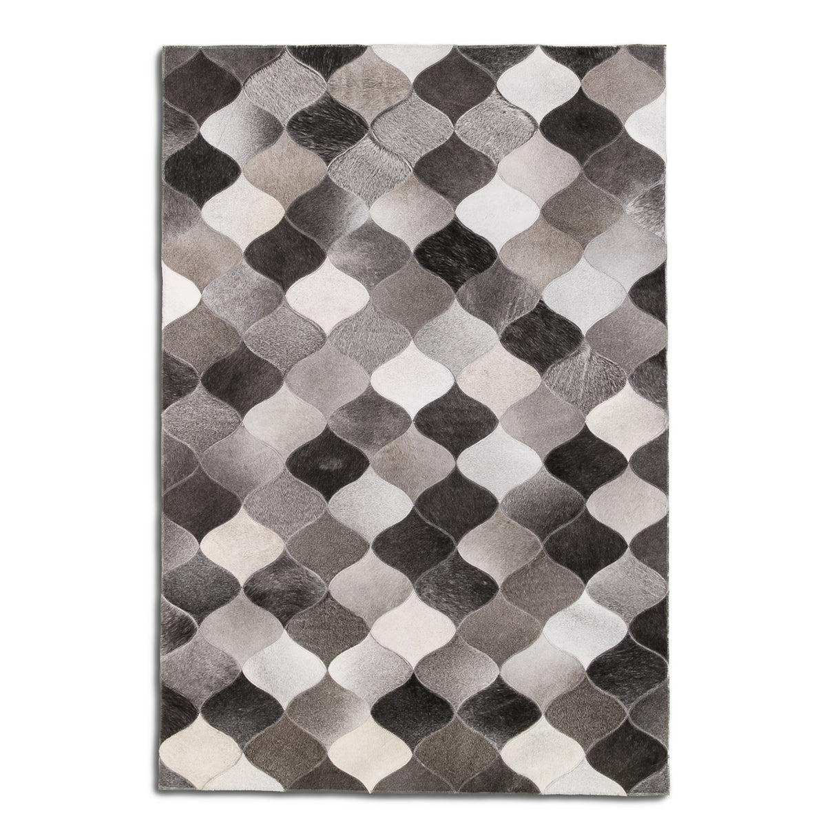 Designer Cowhide Rug - Grey Amara