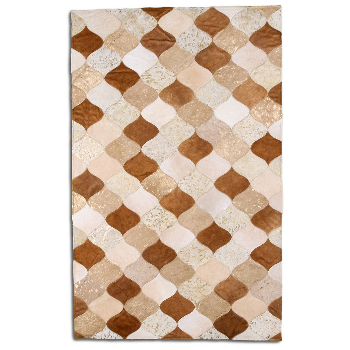 Designer Cowhide Rug - Gold Amara