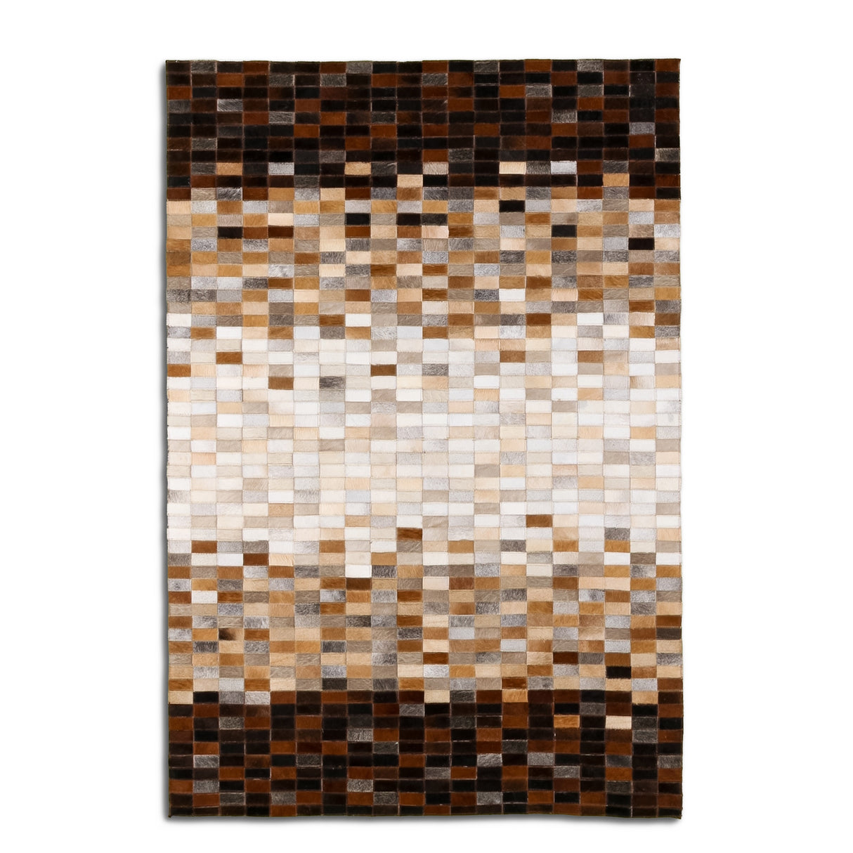 Designer Cowhide Rug - Grey Caramel Enzo