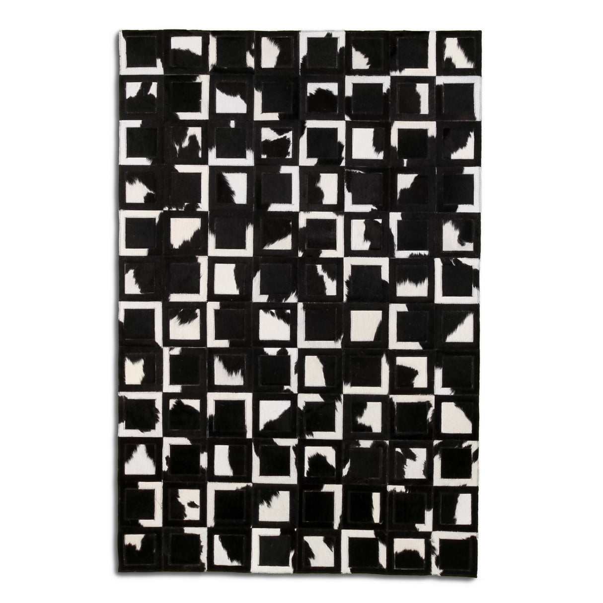 Designer Cowhide Rug - Black White Femi