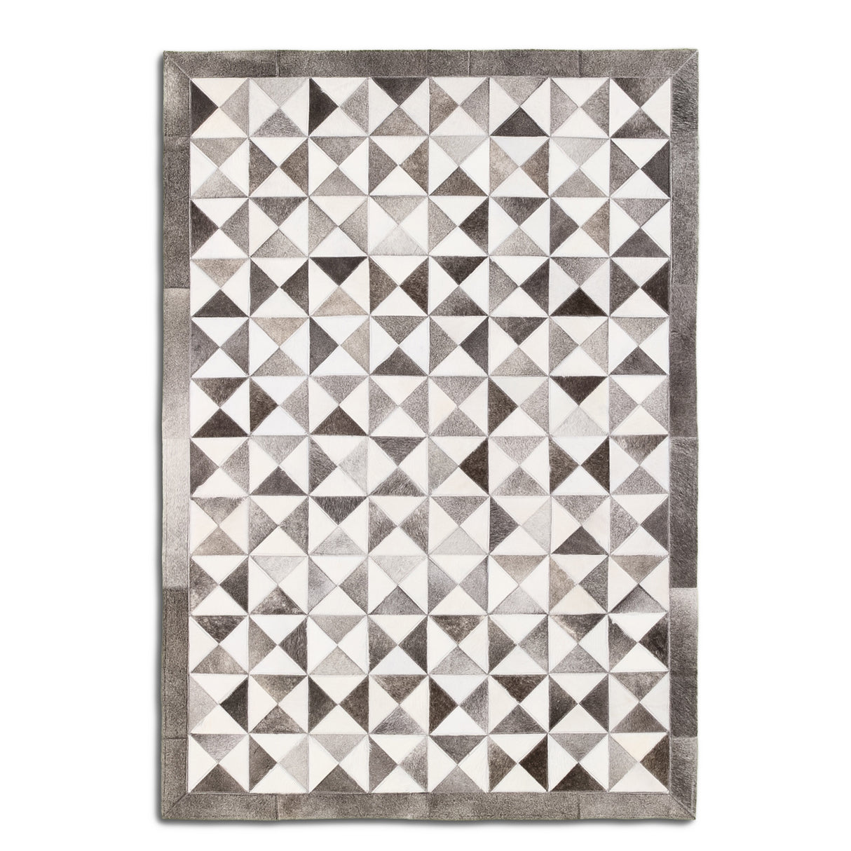 Designer Cowhide Rug - Grey Empress