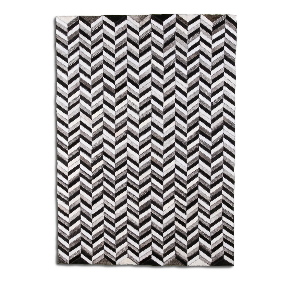 Designer Cowhide Rug - Black White Florian