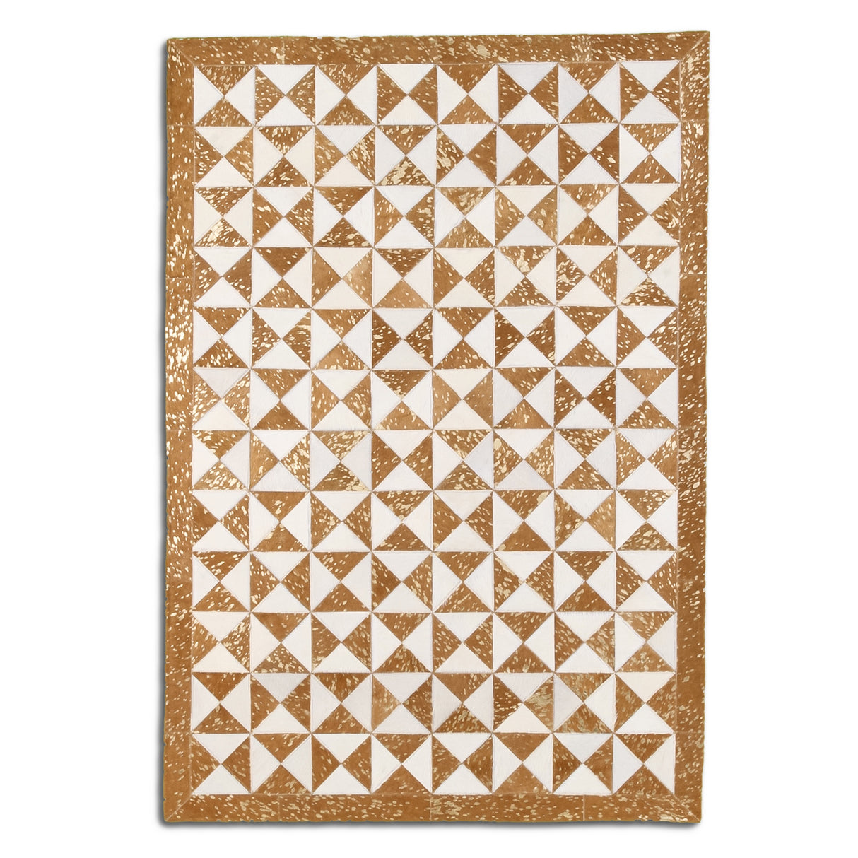 Designer Cowhide Rug - Gold Empress