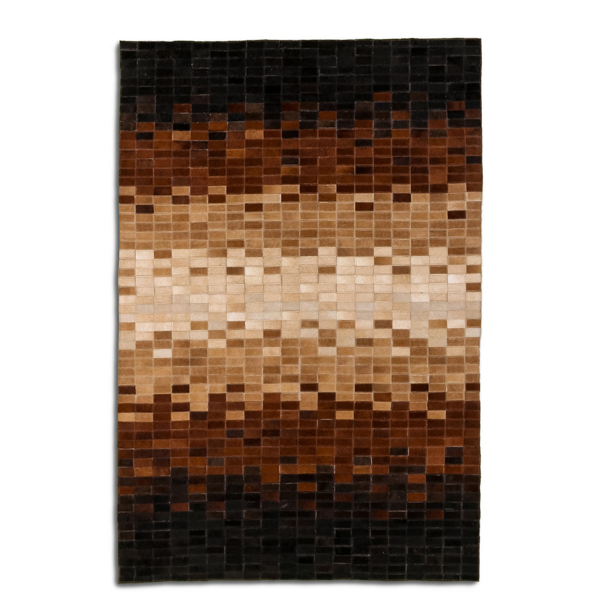 Designer Cowhide Rug - Black Caramel Enzo