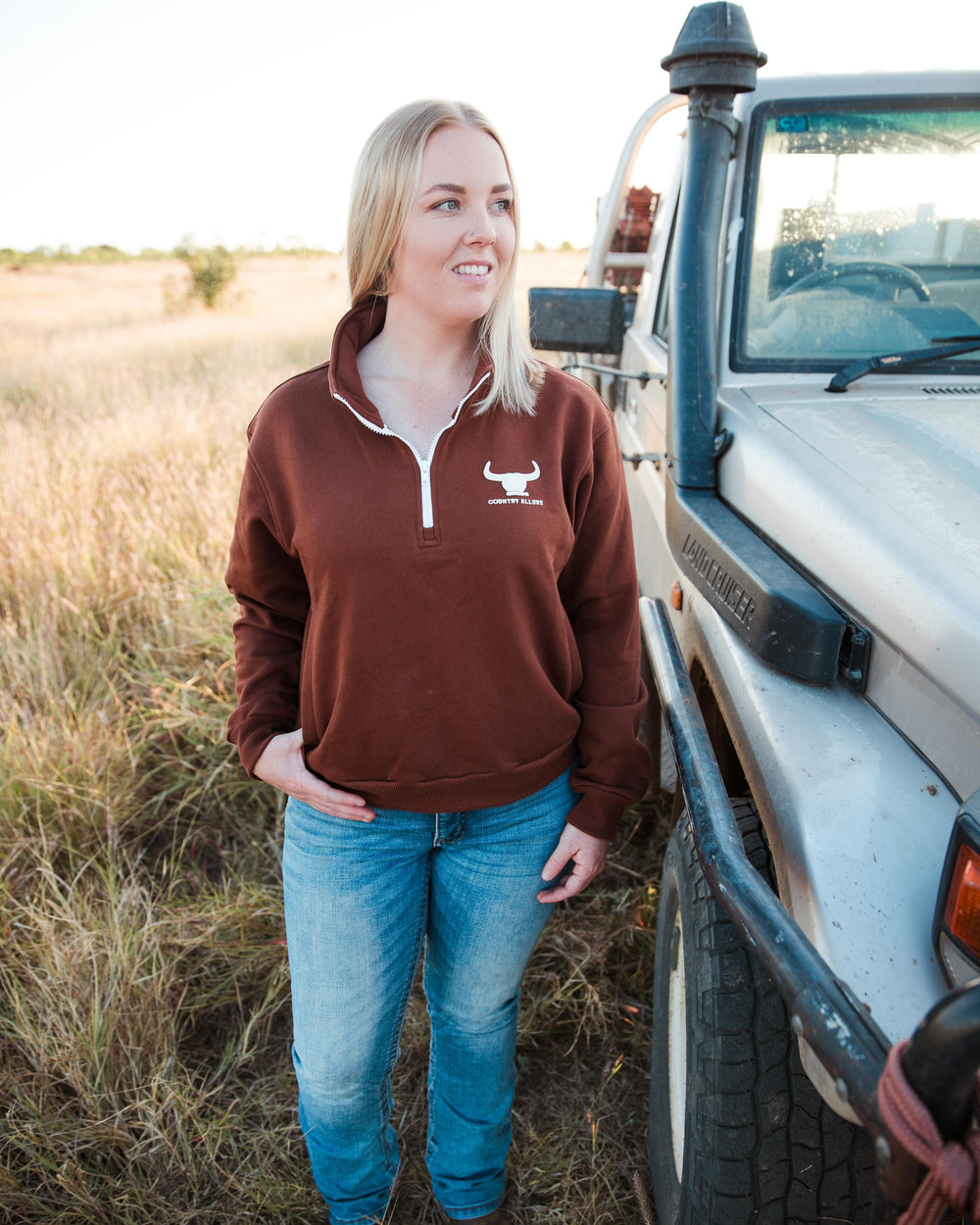 Women's Cotton Fleece 1/4 Zip Jumper