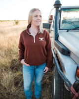 Women's Cotton Fleece 1/4 Zip Jumper