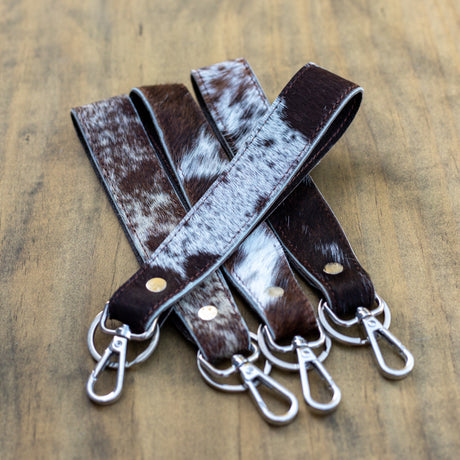 Cowhide Wristlet Keychain