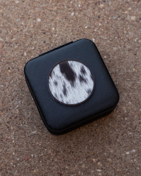 Cowhide Jewellery Box - Round