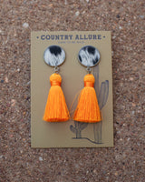 Cowhide Tassel Earring