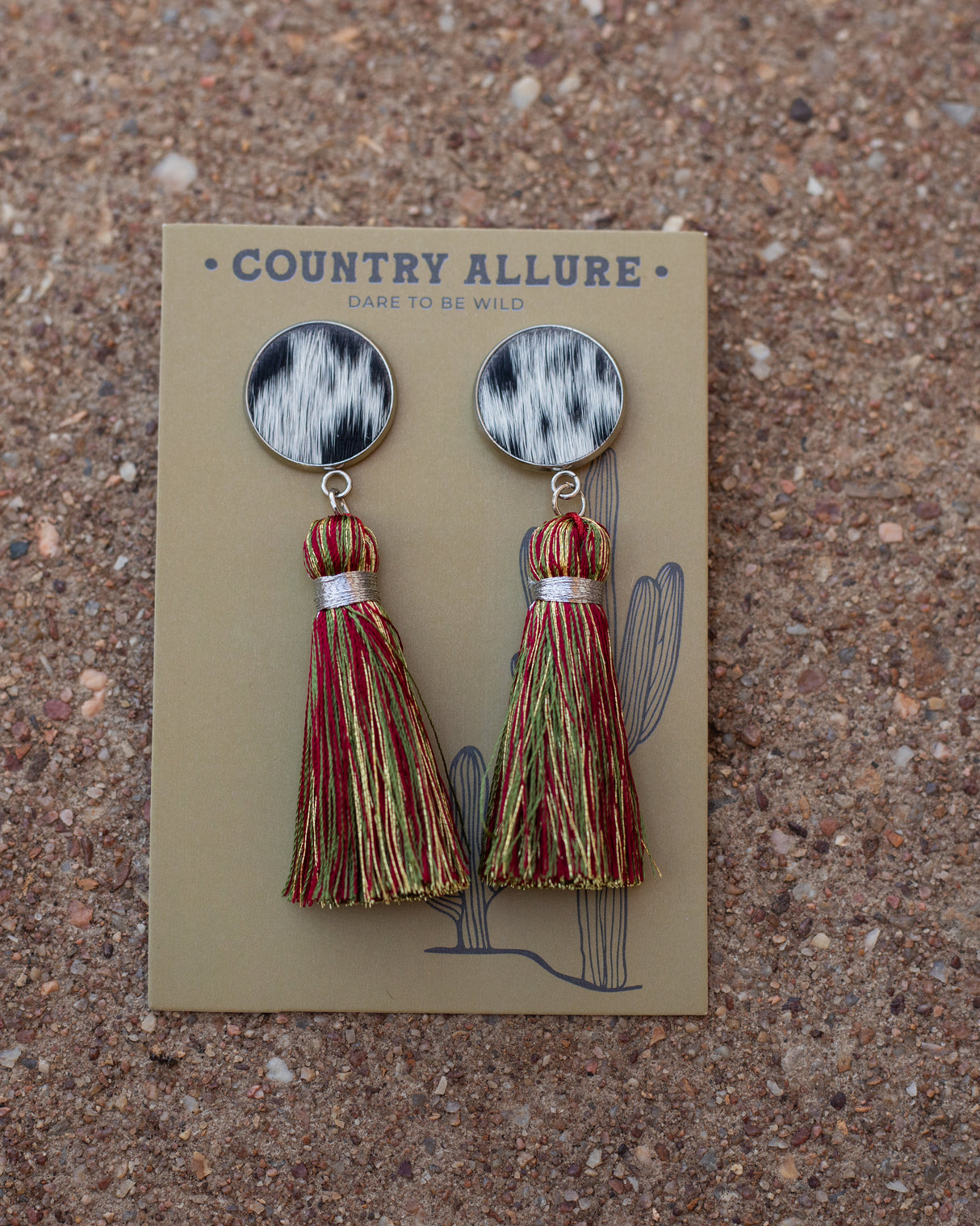 Cowhide Tassel Earring