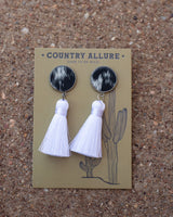 Cowhide Tassel Earring