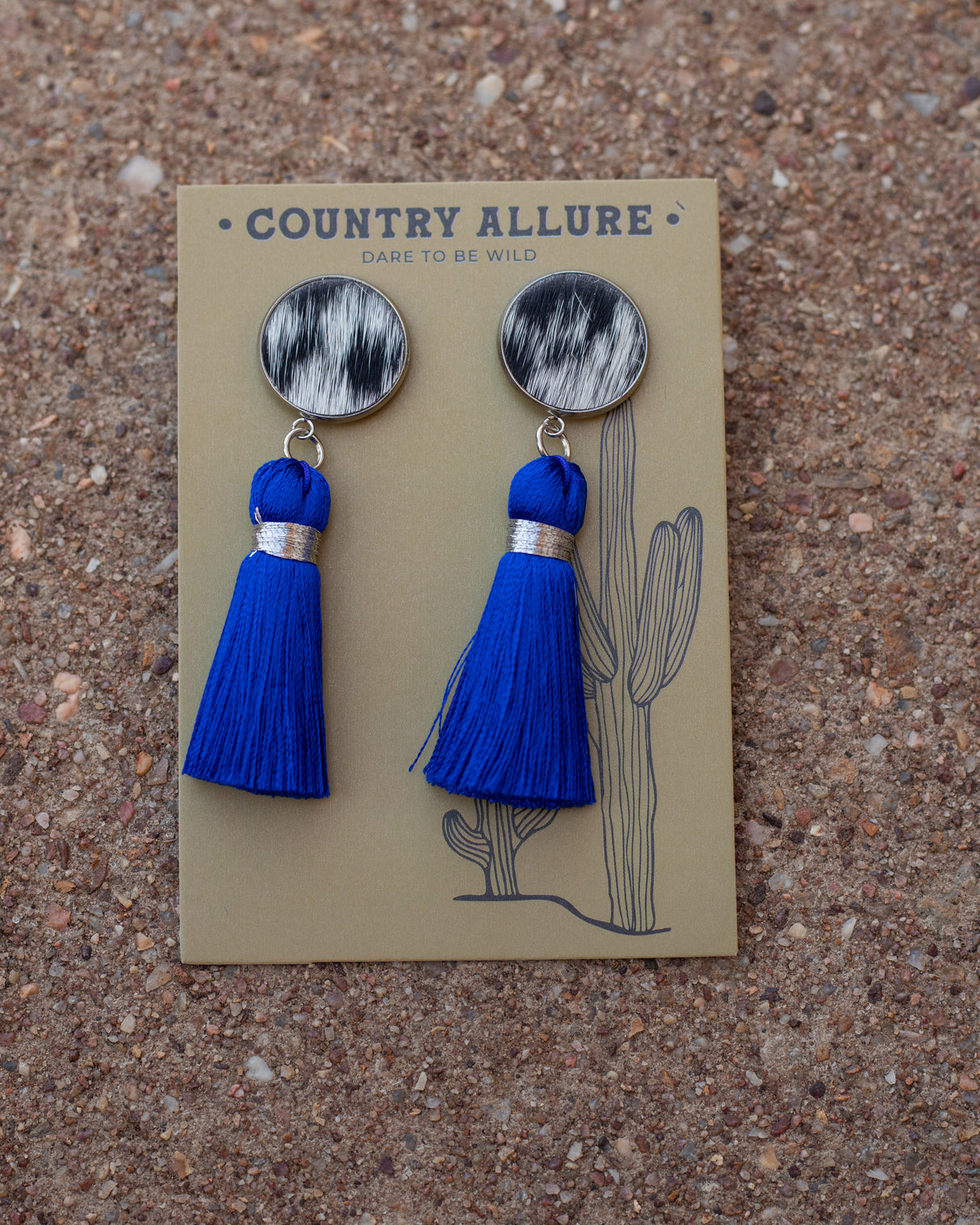 Cowhide Tassel Earring