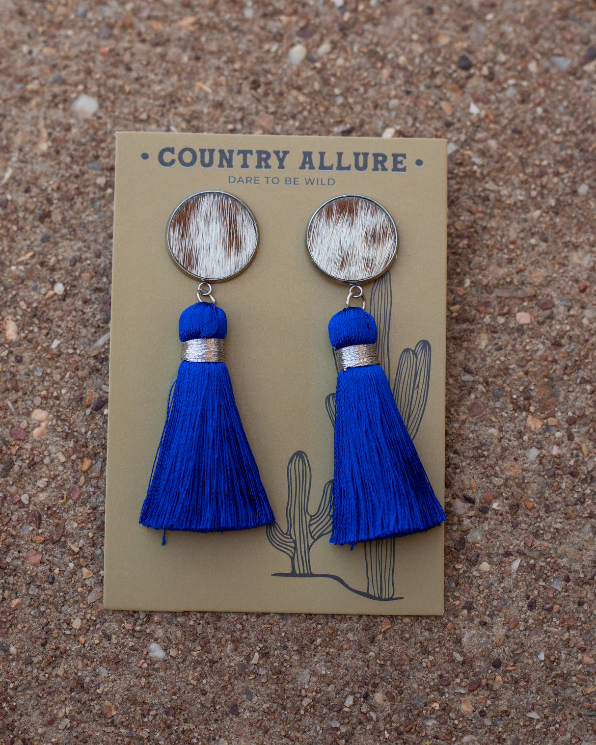 Cowhide Tassel Earring