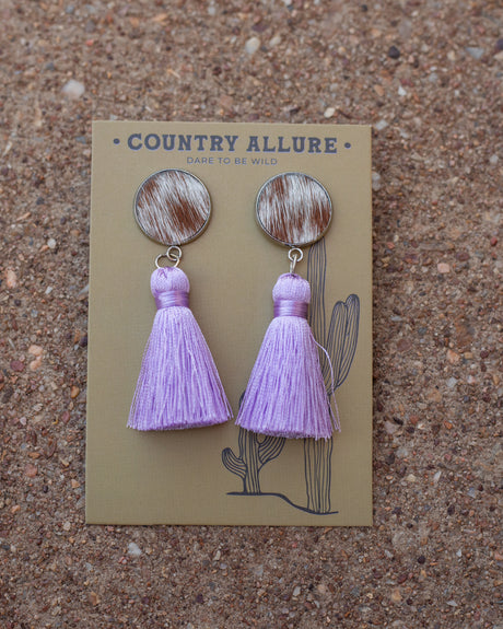 Cowhide Tassel Earring