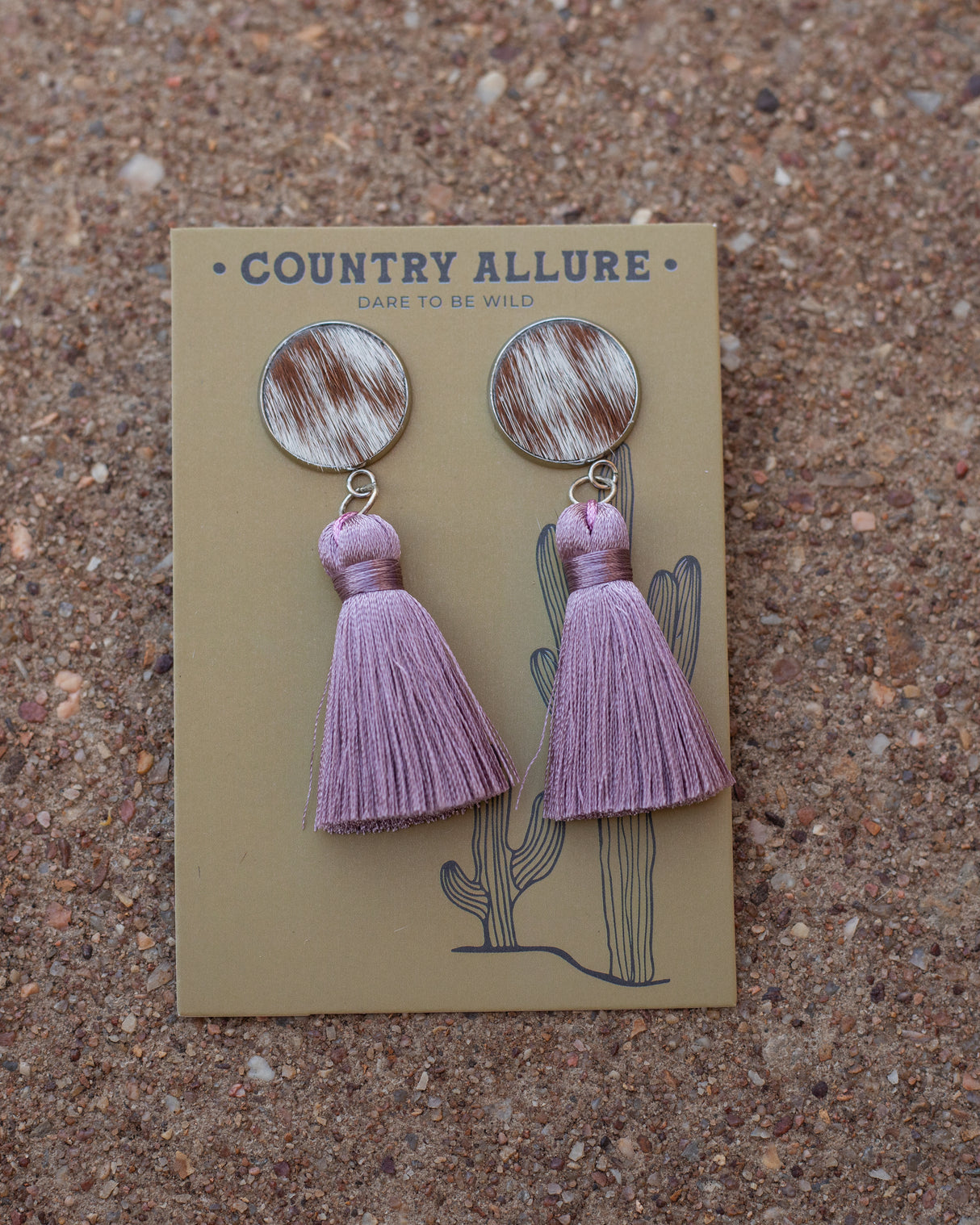 Cowhide Tassel Earring