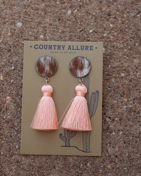 Cowhide Tassel Earring