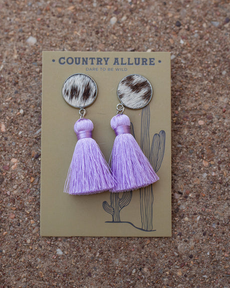 Cowhide Tassel Earring