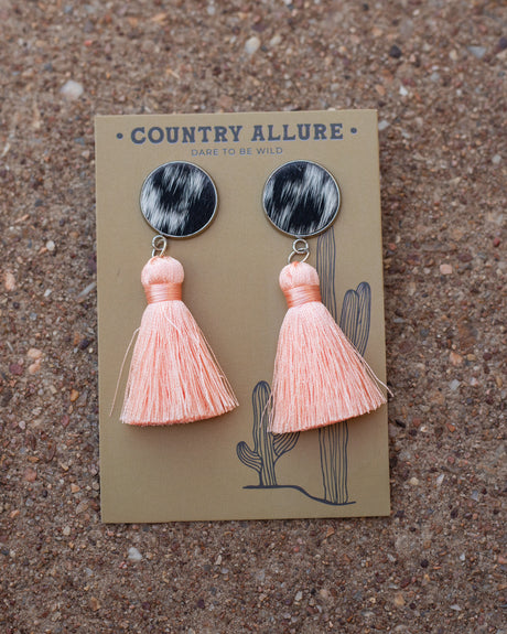 Cowhide Tassel Earring