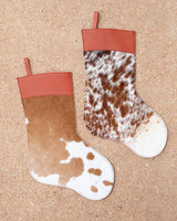 Cowhide Christmas Stocking