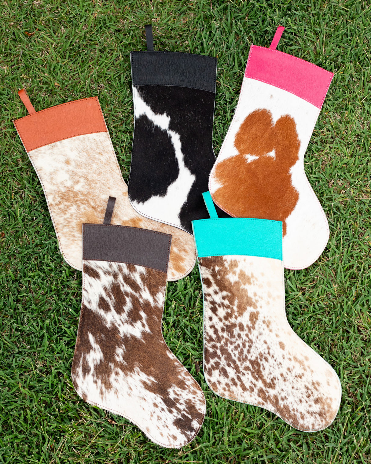 Cowhide Christmas Stocking