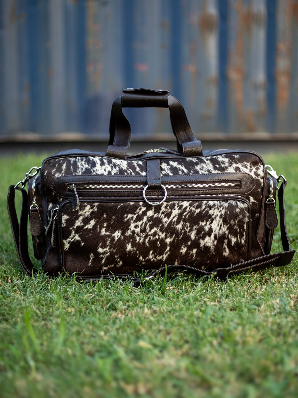 Faith Cowhide Leather Nappy Bag