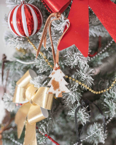 Christmas Tree Ornament -  Cowhide