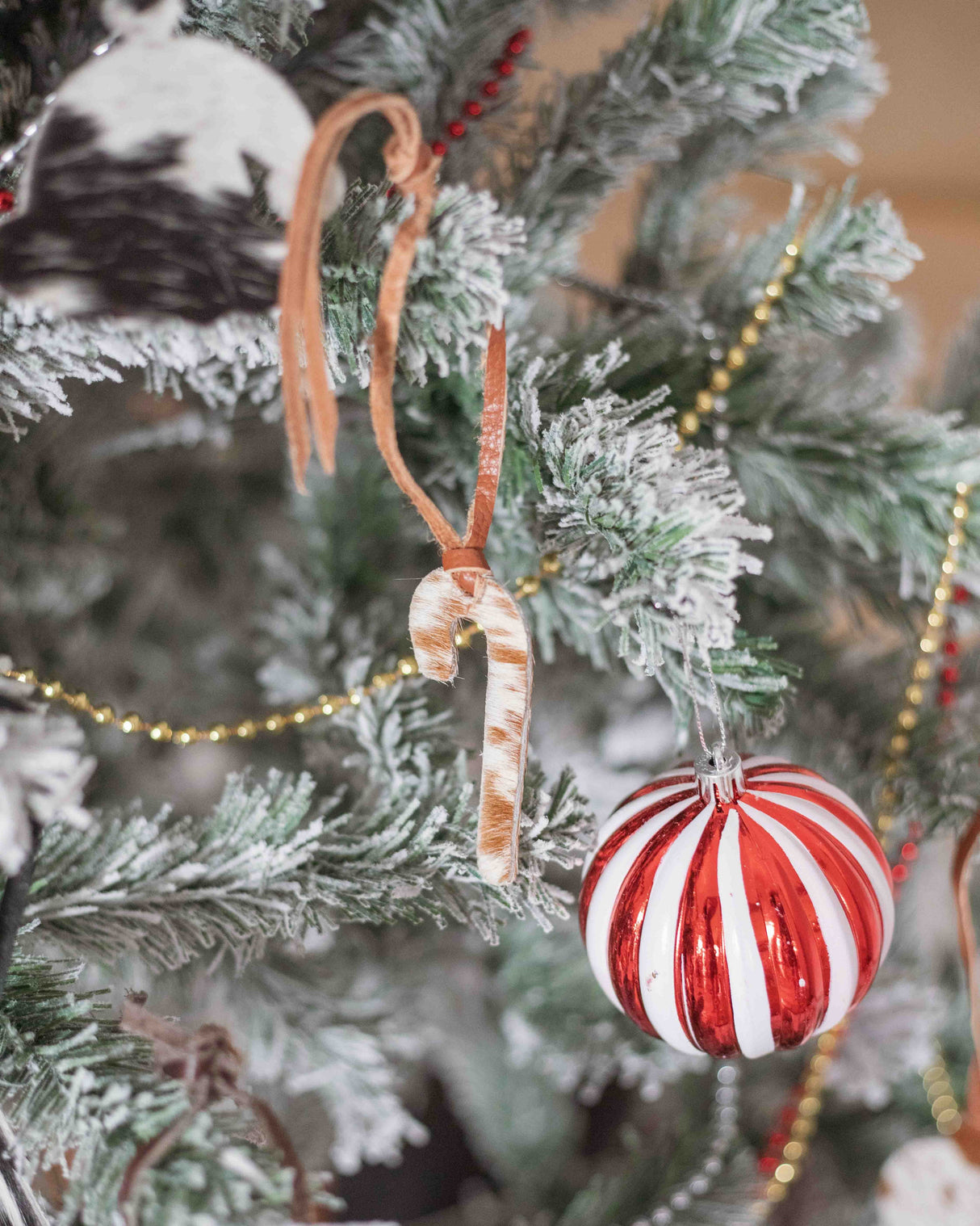 Christmas Tree Ornament -  Cowhide