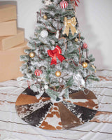 Christmas Tree Skirt -  Cowhide