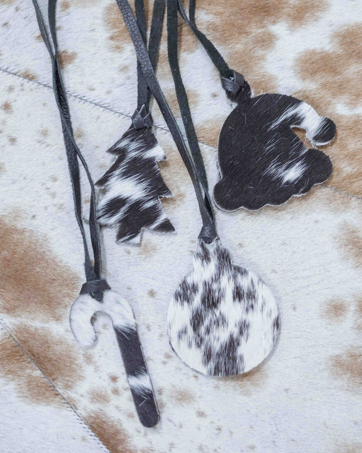 Christmas Tree Ornament -  Cowhide