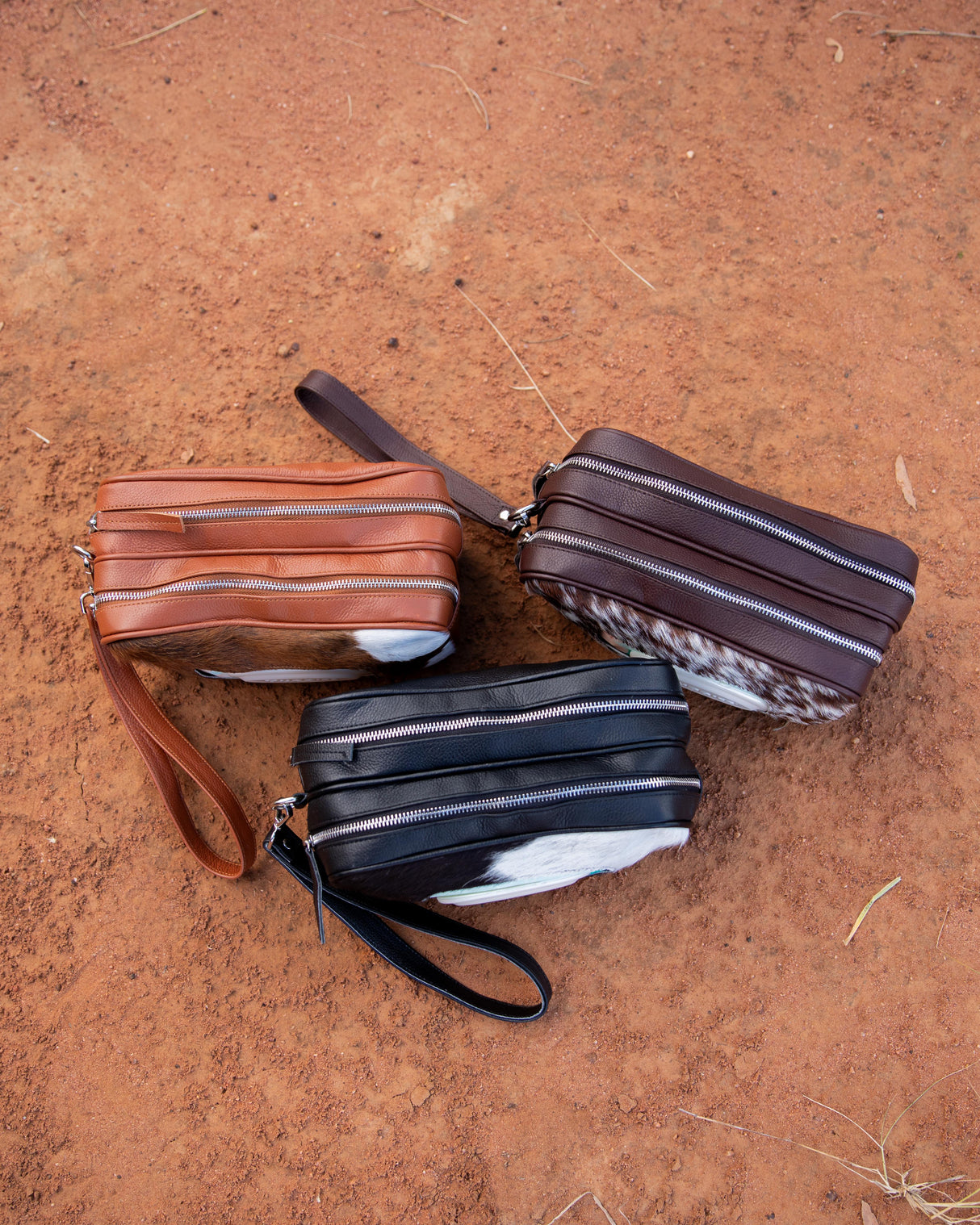 Betsy Cowhide Leather Baby Wipe Clutch/Pouch