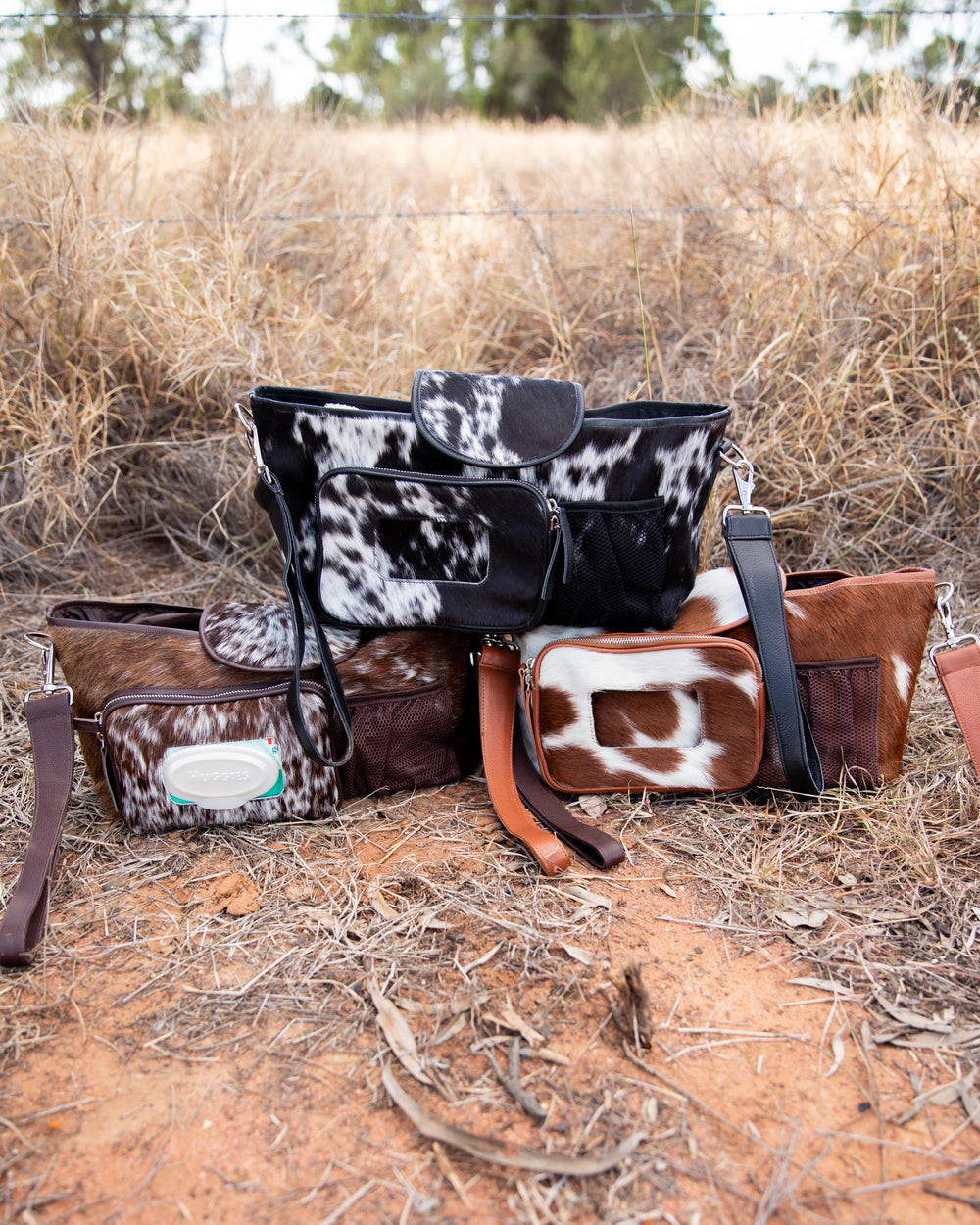 Callie Cowhide Leather Pram Caddy
