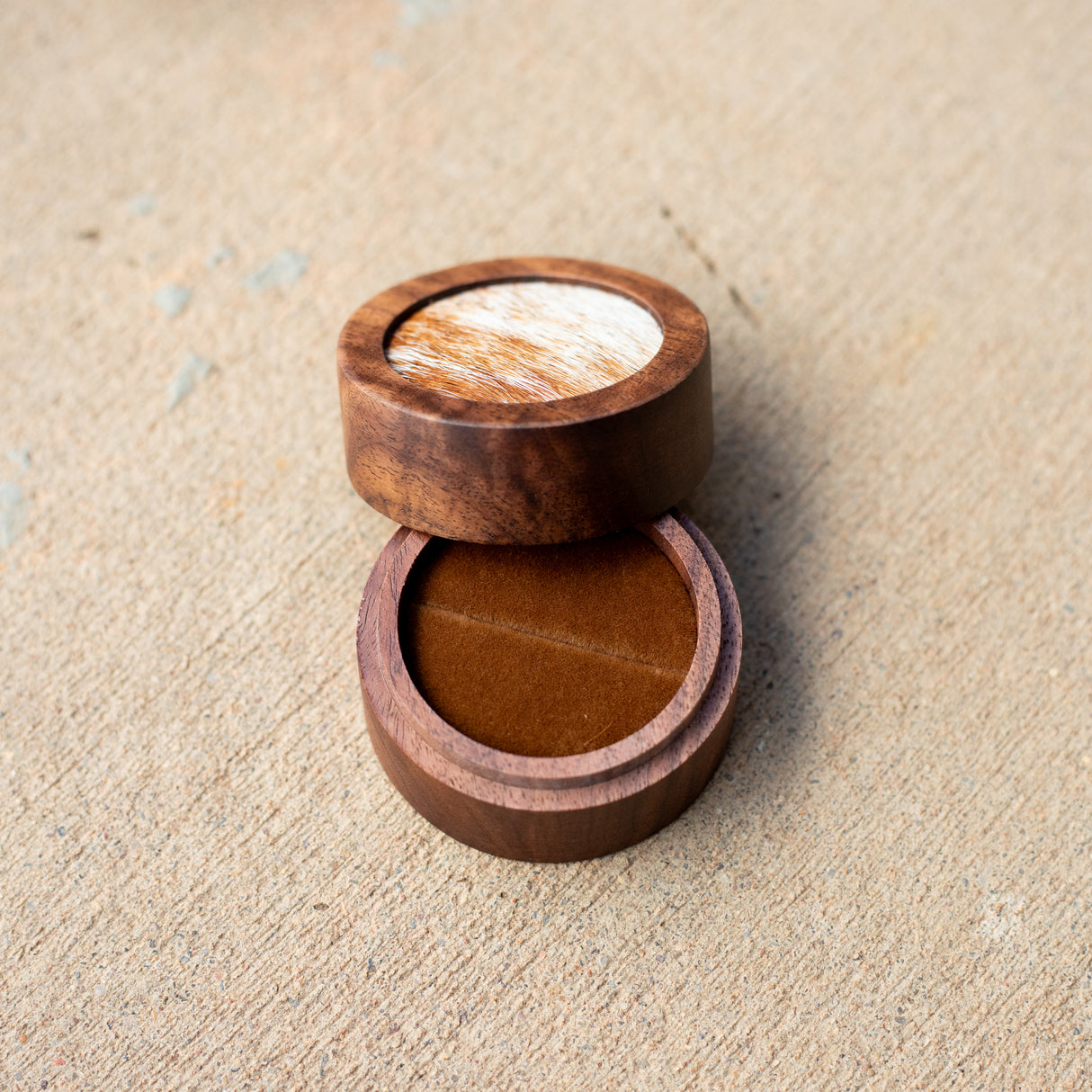 Cowhide Ring Box