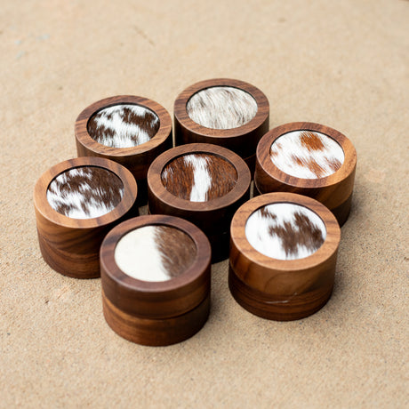 Cowhide Ring Box