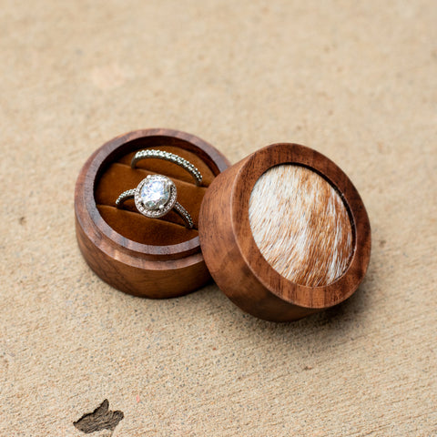 Cowhide Ring Box
