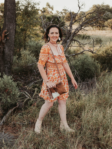 Sophia Small Clutch/Handbag - Tan